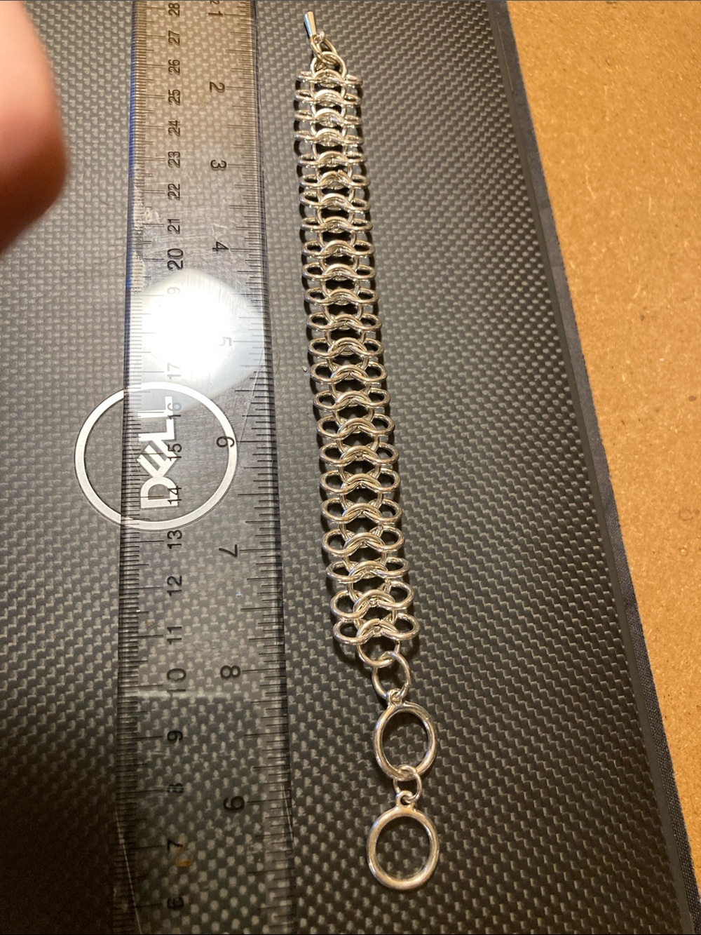 Slinky Silver Tone Adjustable Chain Link Bracelet - Classic Stainless Look
